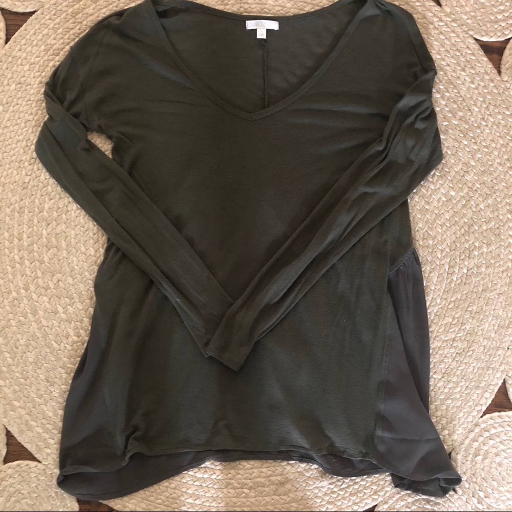 EUC Nordstrom Abound XS dark green tunic shirt